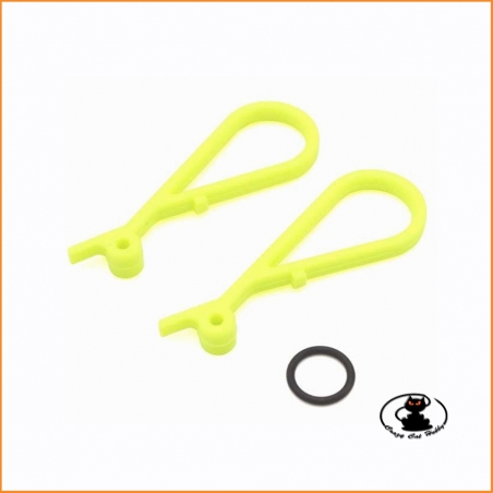 IF444-02KY Fluorescent Yellow Fuel Tank Lev er Mp10 Mp9 Kyosho