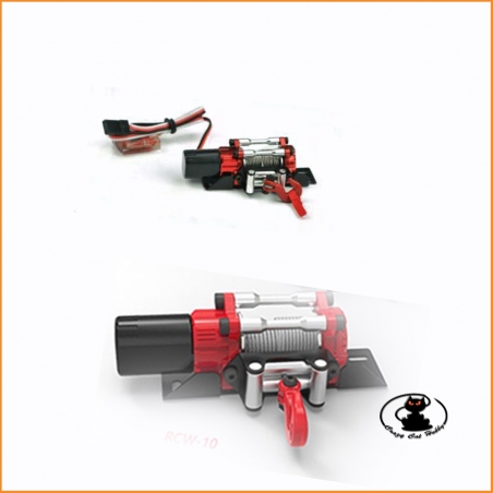 Winch for 1:10 Scaler, made in aluminum CNC, with control unit for waterproof RX - Cross Rc RCW-10