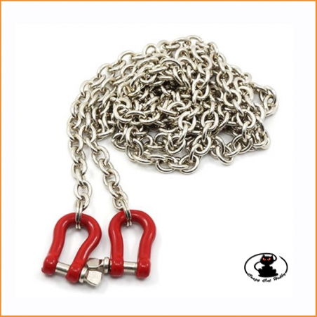 1:10 Rock Crawler Scaler Accessory 96 cm long chain e tow shackle set 1:10 scale - Yeah Racing - YA385