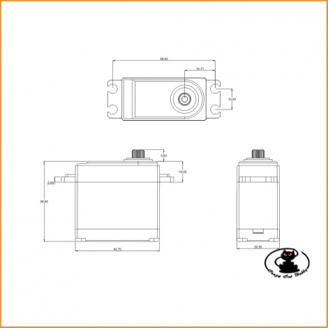 SRT W35 Servocomando Digitale 35 kg Waterproof 0.10 sec - SRT W35