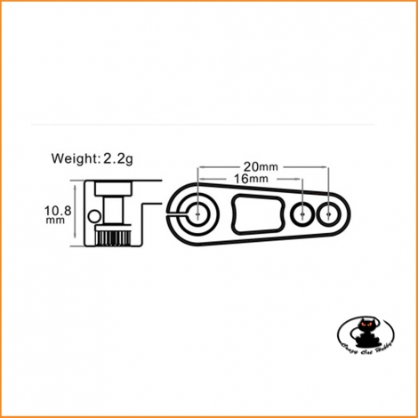 Squadretta Servo Alluminio 25T Rialzata (Savox-Futaba-SRT-PowerHd) - SRT - TRX6