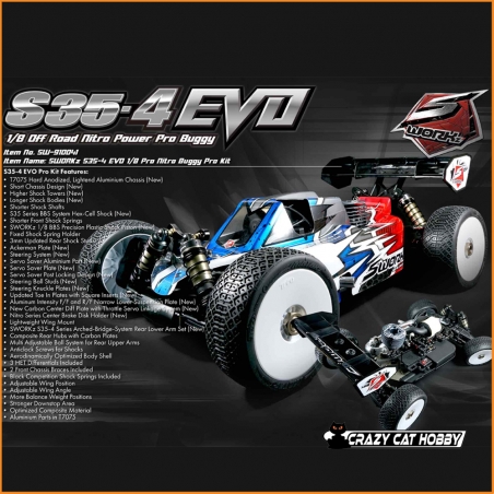 SWORKZ S35-4 EVO PRO NITRO Buggy KIT COMPETIZIONE - SW910041 - 4710345171179