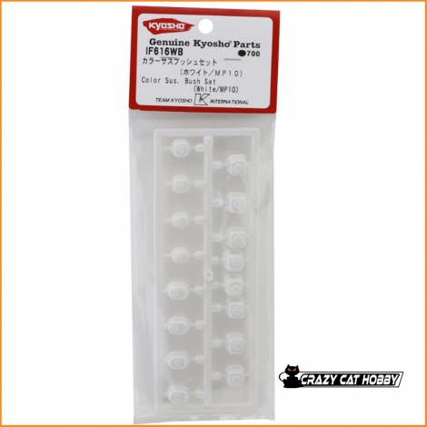 IF616WC BOCCOLE ECCENTRICI NUOVE KYOSHO 2-3,5°MP10 BIANCHE -4548565470167