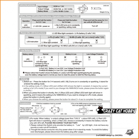 Manuale SePOWER Mini interruttore SP-70606 - 4717760129686