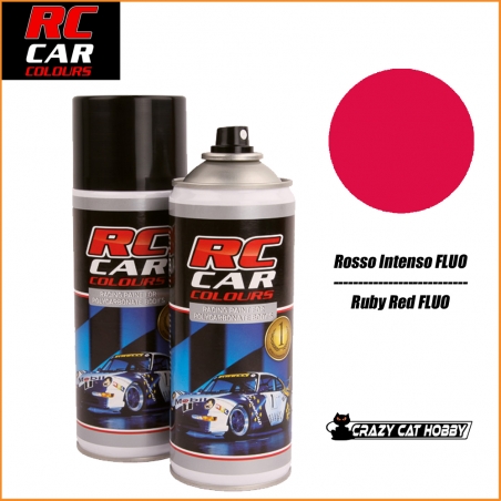 RC CAR COLOURS - VERNICE SPRAY POLICARBONATO ROSSO RUBINO FLUO - 150ml - RCC1010 - 5412966220500