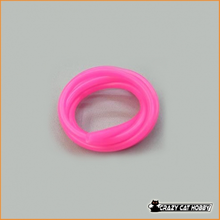 PINK SILICONE FUEL TUBE DIAMETER 2,5x5,5x1000 mm