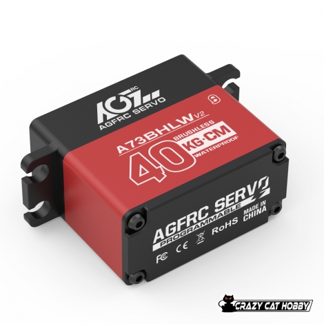 SERVO A73BHLW v2 AGF RC SERVO BRUSHLESS WP - 40 Kg - 6-8.4 v - 60° 0,100 - A73BHLW V2