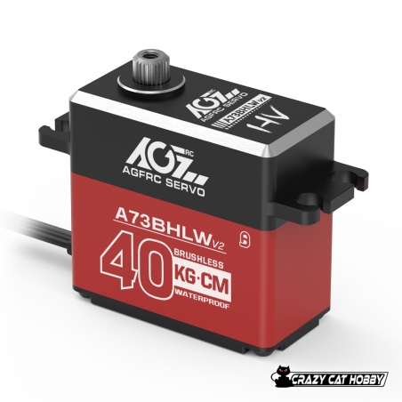 SERVO A73BHLW v2 AGF RC SERVO BRUSHLESS WP - 40 Kg - 6-8.4 v - 60° 0,100 - A73BHLW V2 - aluminum case