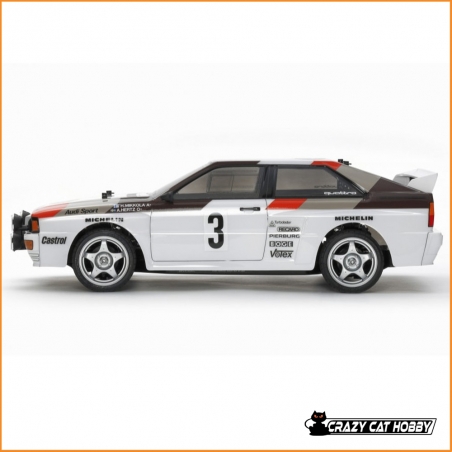 TAMIYA AUDI QUATTRO RALLYE A2 4WD KIT DA MONTARE ESC + MOTORE INCLUSI ( Telaio TT-02 ) 58667 - 4950344065899