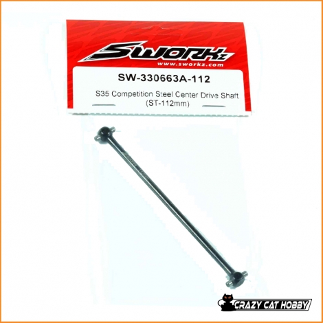 SW-330663A-112 COMPETITION STEEL CENTER DRIVE SHAFT (ST-112mm) SWORKz - 4710345176921
