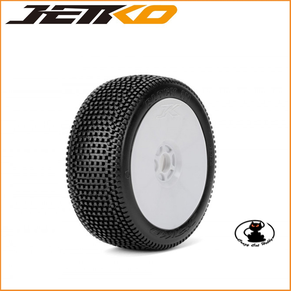 Gomme Jetko 1:8 Block In Super Soft Incollate ( 1 coppia ) JK1002SSRW