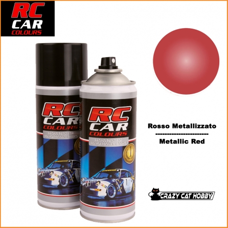 RC CAR COLOURS - VERNICE SPRAY POLICARBONATO ROSSO METALLIZZATO - 150ml - RCC937