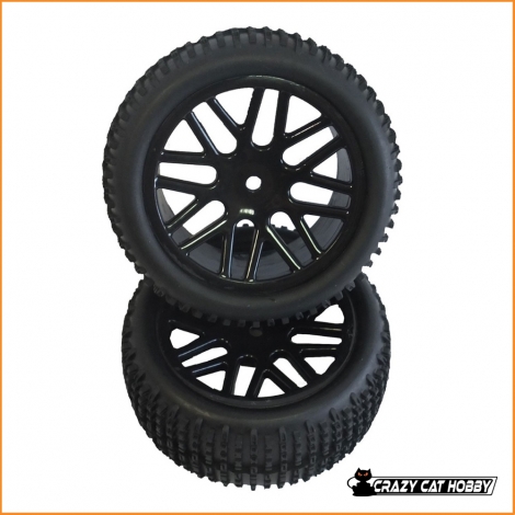 RUOTE ANTERIORI BUGGY RTR BLACK BULL 1:10 ( 1 COPPIA ) - BB22622 - 6942678556639