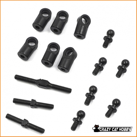 Adjustable Steering Tie-Rod Set For Tamiya TT02 - Yeah Racing TT02-012 - 4895186202395 - 000000002233