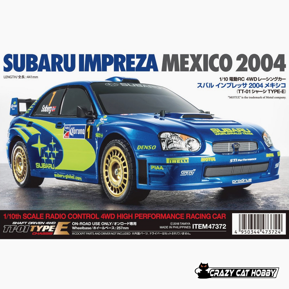 TAMIYA SUBARU WRX MEXICO 2004 (TT-01E) electric motor included - 47372 - 4950344066490