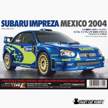 TAMIYA SUBARU IMPRESA WRX MEXICO 2004  4WD KIT DA MONTARE (TT-01E) MOTORE INCLUSO 47372 - 4950344066490